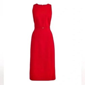 NWT J. Crew Simone wool dress in Persian red; size 4